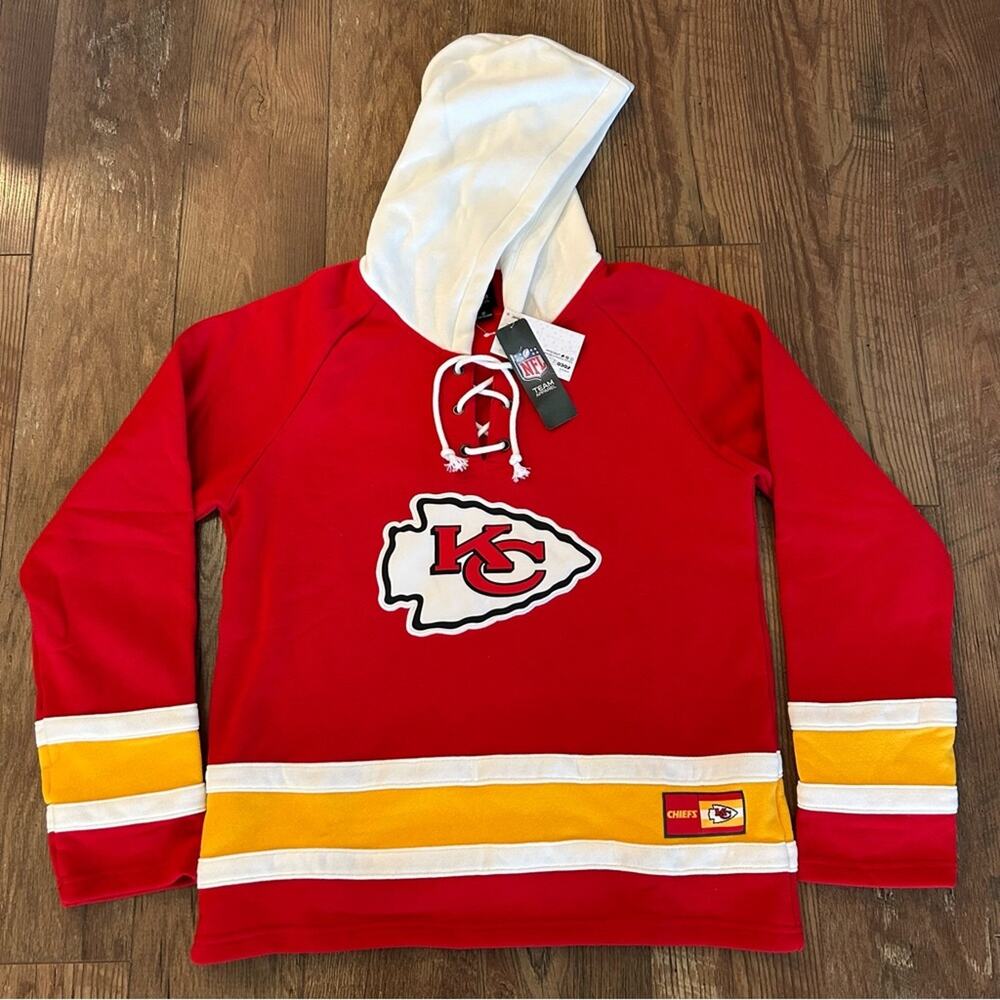 NFL Team Apparel Kansas City Chiefs Hooded Sweater Medium